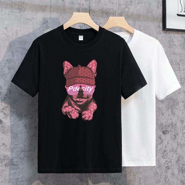 

designer t-shirt summer short sleeve designer men's t-shirt women's premium polo letter high-quality cotton women's clothing, White;black