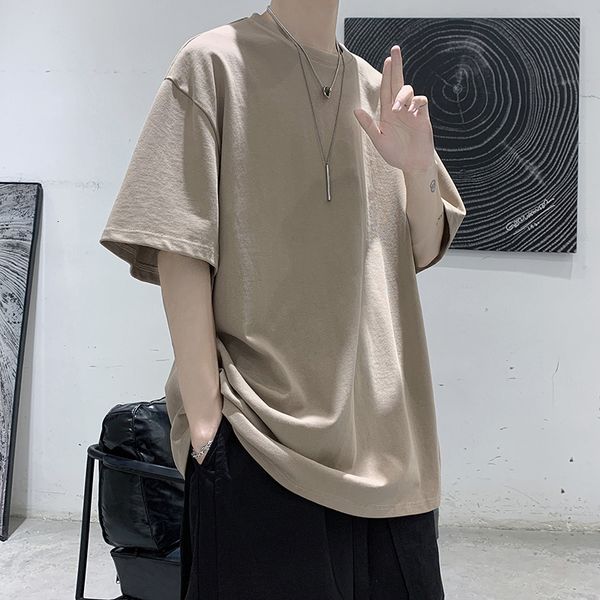 

mens tshirts 100% cotton short sleeve summer oversized tshirt for men solid color casual basic oneck womens t shirts 230518, White;black