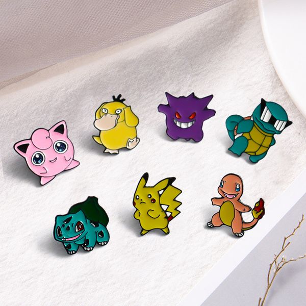 

yellow elf duck turtle brooch cute anime movies games hard enamel pins collect metal cartoon brooch backpack hat bag collar lapel badges, Blue