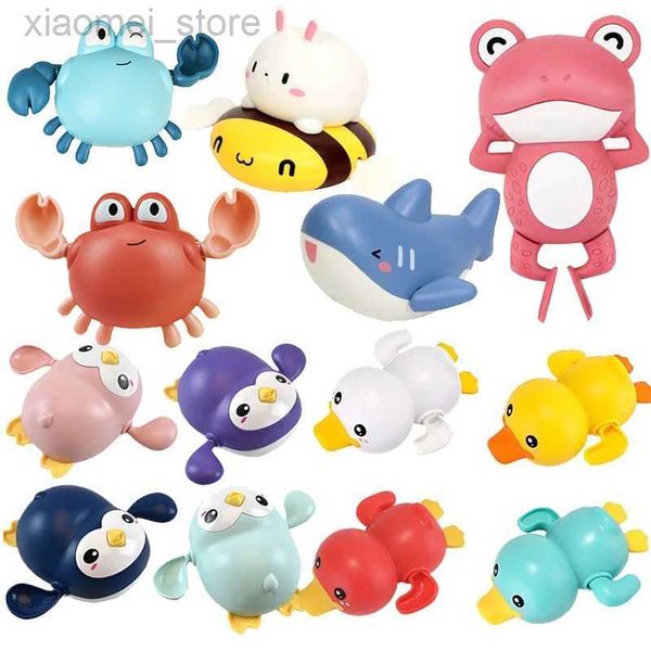 

3pscbath toys baby bath toys beautiful swimming duck whale pool classic beach chain clockwork water toy for children water play toys