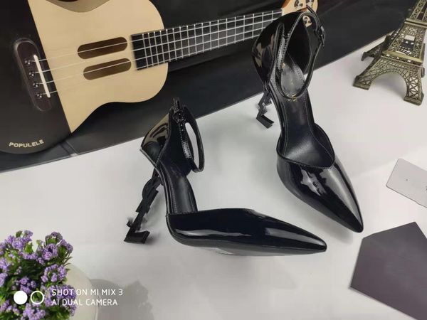 

classic designer women half slippers cowhide 100% leather suede thick heels metal slides woman 0518, Black