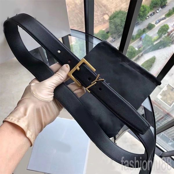 

men designers belts women waistband ceinture brass buckle 3cm leather party suits jeans decorative multisize women belts black white fashion, Black;brown