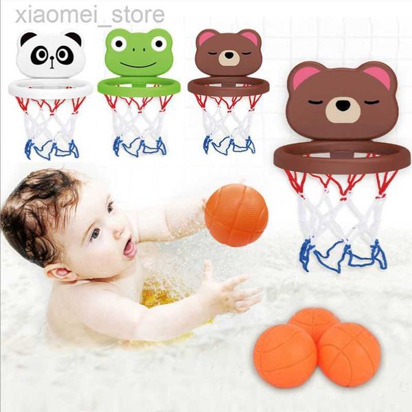 

bath toys new mini cute little bear children's bathroom shooting toy with 3 balls kidstoddler boy bathroom basketball shooting bath toy