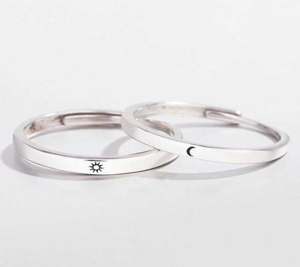 

sole memory sweet romantic valentine039s day gift sun moon love vow 925 sterling silver female resizable opening rings sri377 q4214007