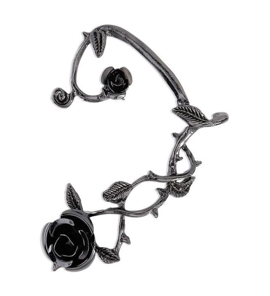 

summer 2022 new vintage dark tie ear hanging rose exaggerated earrings do old wound fashion accessories party6517158, Silver