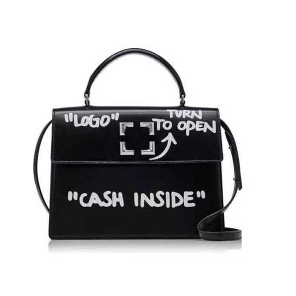 

luxury women's fashion hand bag evening bags offs brand designers graffiti handbag letter backpack classic one shoulder purse ladies ha, Black;red