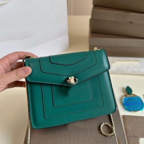 

luxury chain bag designer mini bags flap women handbags crossbody tote bags shoulder envelope bags purse genuine leather enamel snake head m