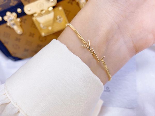 

designer bracelet gold chain bracelet women's bracelets luxury letter y pendant bracelet for women present for women, Golden;silver