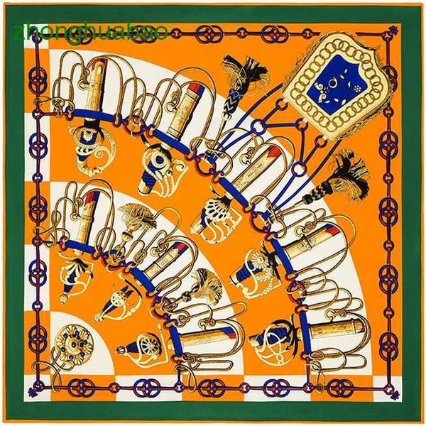 

hemres designer scarves 130cm autumn winter army knife tassel women's twill large square shawl silk scarf, Blue;gray