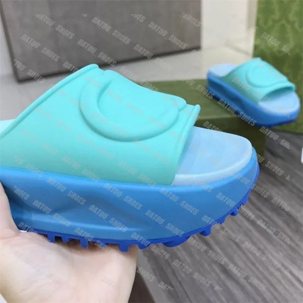 

ice cream color designer flatform slippers bottom heighten men women luxury sandal mens casual shoe indoor slipper flip flops g sliders mem, Black