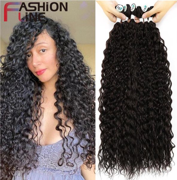 

afro kinky curly bundles extensions synthetic blonde bundles anjo plus weave organic fake hair 9pcs for full head by fshion line 29872684, Black;brown