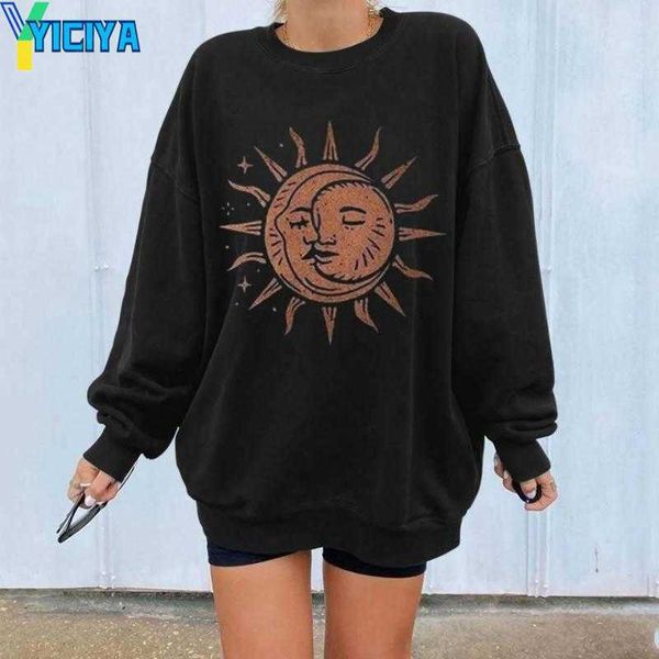 

yiciya women's hoodies drop 2023 women pullover sweatshirt plus size female clothing, Black