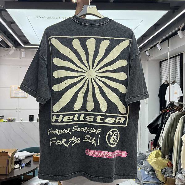 

hellstar womens mens designer clothing tracksuit t shirts men cotton shirt clothing shorts sleeve suprior hip hop printed tshirts real pics, Black;brown
