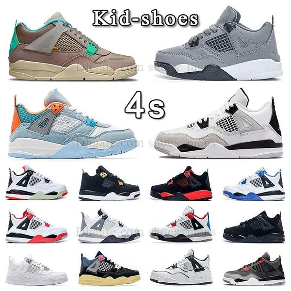 

dhgate new kid shoes jumpman 4 basketball shoes military black cool grey taupe haze union blue kids sneaker black cat 4s lightning pure mone