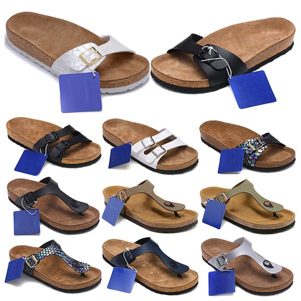 

birkens tock designer sandals men women microfiber birko-flor slides pantoufle flip flop sliders boston soft mules footbed clogs indoor slip, Black