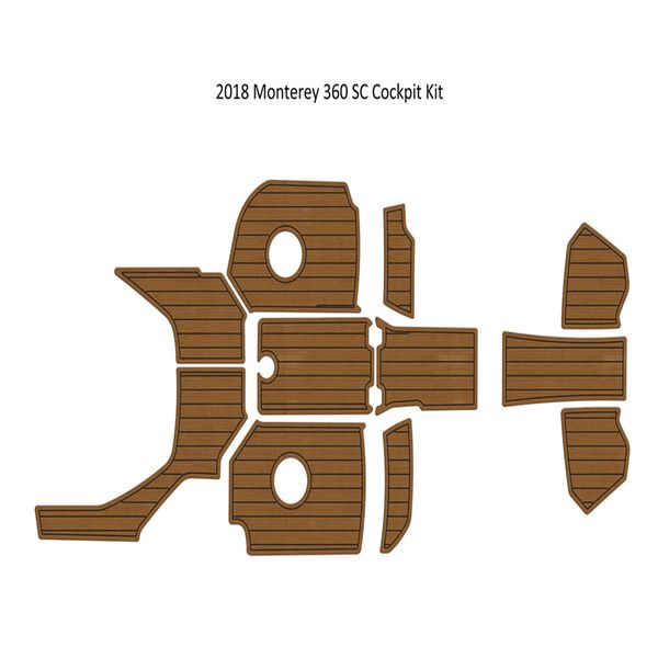 

2018 monterey 360 sc cockpit pad boat eva foam faux teak deck floor mat flooring
