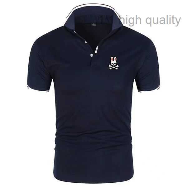 

mens polos combed cotton clothing short business design animal pattern psycho bunny shirt casual striped designer breathable clothes 1 cgho, White;black