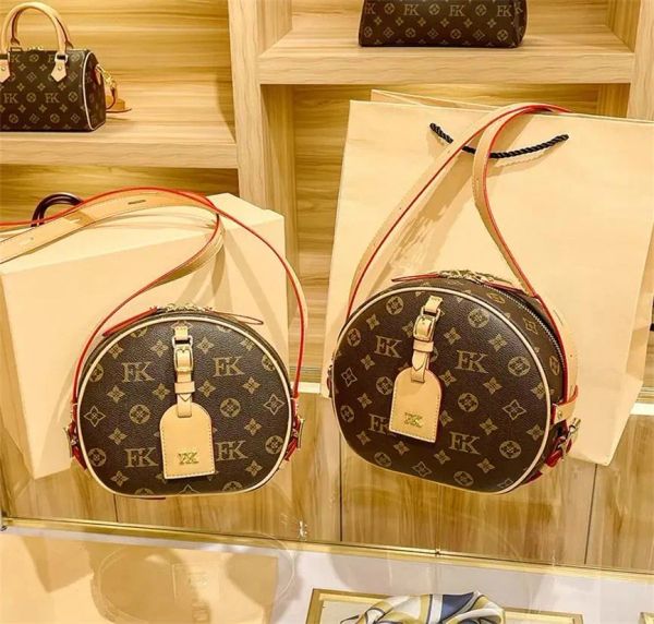 

womens bag women luxurys designers bags round crossbody purse boite chapeau souple messenger bags handbags flowers shoulder bag