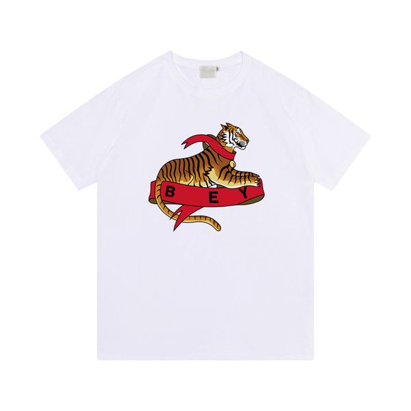 

designers tees tiger print fashion mens t-shirts women man casual chest letter shirt luxury clothing polos sleeve clothes, White;black
