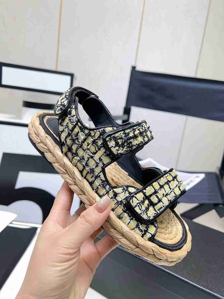 

sandals fashion ccity platform sandals women designer summer channel slides leisure slippers xt031, Black