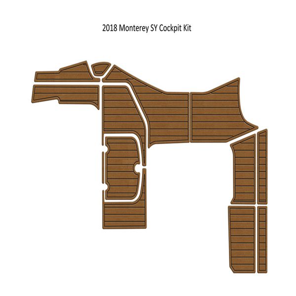 

2018 monterey sy cockpit kit pad boat foam faux teak deck floor mat flooring