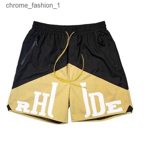 

black rhude mesh shorts men women 1 quality pill zip pockets slightly oversize premium nylon flight breeches 15 3l88, White;black