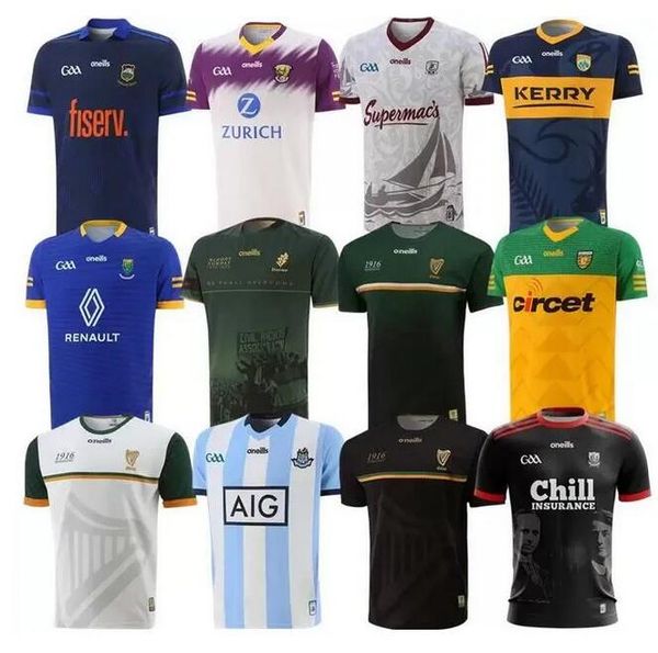

ireland gaa rugby jerseys wexford tipperary galway dublin gaelic football jersey limerick cavan kerry tyrone mayo meath shirts home away s-5, Black;gray