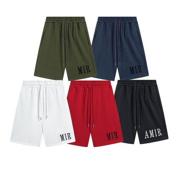 

fashion designer summer mens drip tassel print nylon causal shorts mens womens side pockets sportswear zipper drawcord short loose pants, Black