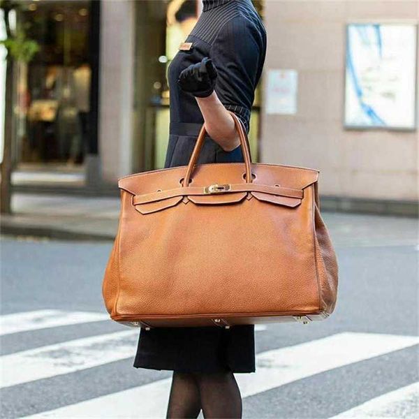 

designer birkins limited edition handbag birkin50 travel luggage large bag men's and women's fitness bag soft leath ermser large c