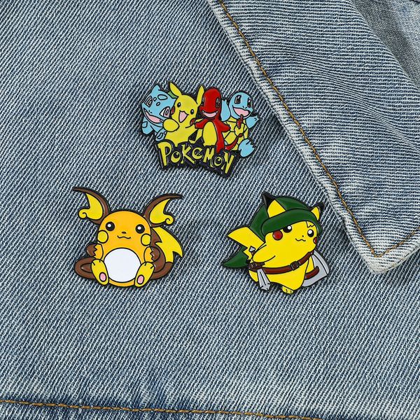 

magical baby pet elf brooch cute anime movies games hard enamel pins collect metal cartoon brooch backpack hat bag collar lapel badges, Blue