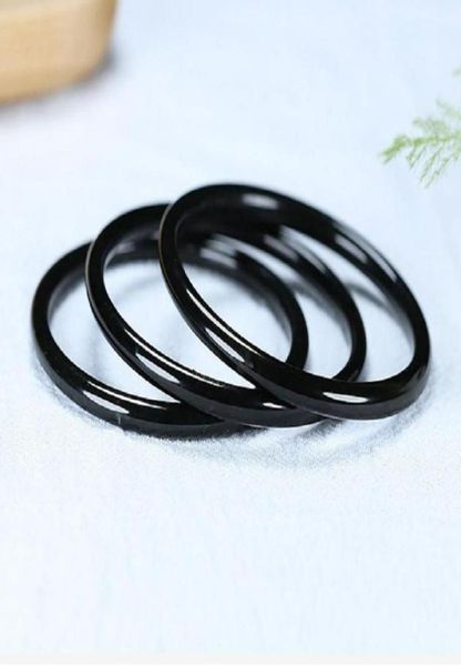 

5661mm natural hetian sapphire handmade jade bracelet01231910399, Black