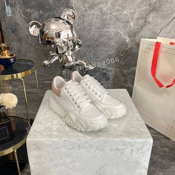 

2023brand designer platform womens quality casual shoes leather lace-up sneaker lady flat running trainers letters gym sneaker, Black