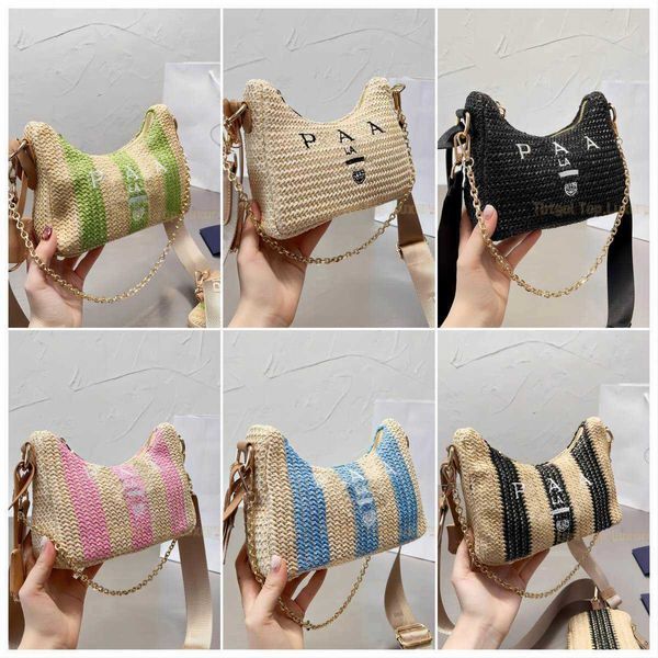 

straw wicker hobo handbags re-edition 2005 handbag smooth leather details removable chain carry handle