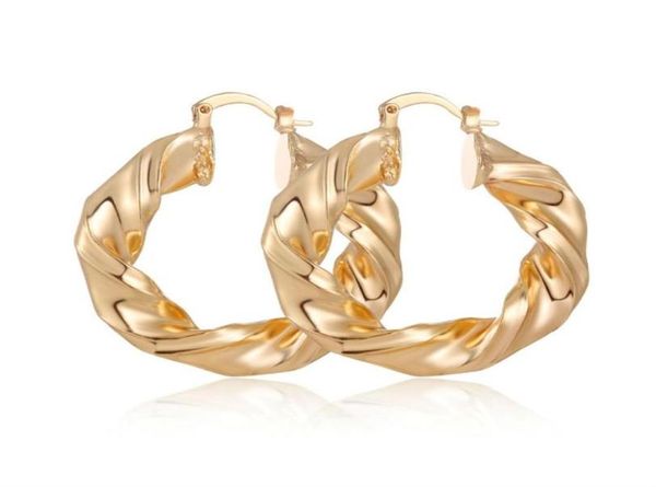 

fashion jewelry casual round ed hoop earrings zk50 gold color for women 35mm5146329, Golden;silver