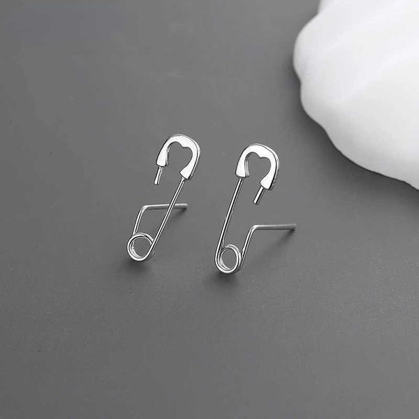

stud new silver color irregular pin earrings for men and women couples personality paper clip earring gothic fashion jewelry gifts z0517, Golden;silver