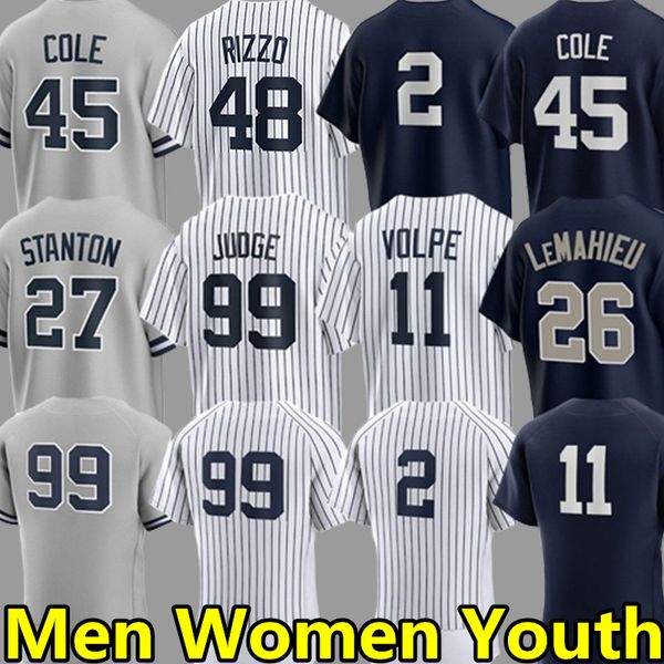 

custom yankee baseball jerseys anthony rizzo aaron judge gerrit cole derek jeter anthony volpe giancarlo stanton donaldson dj lemahieu harri, Blue;black