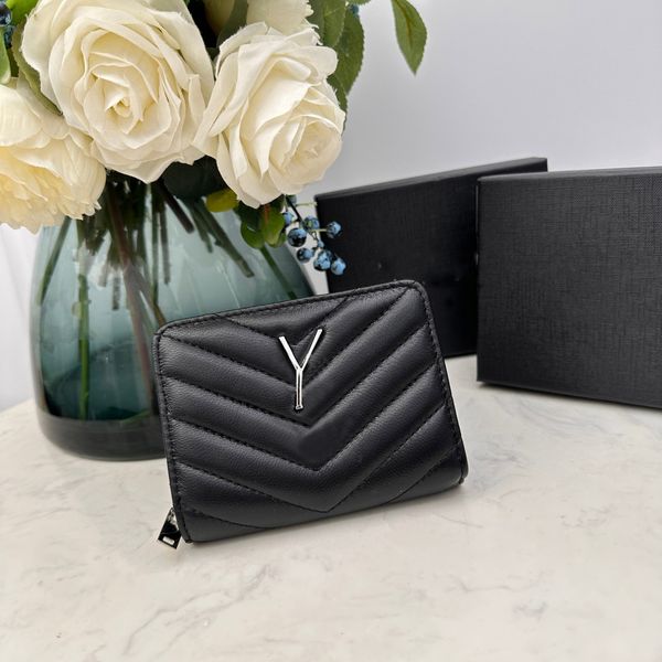

original quality women luxury designer wallet genuine leather purse card holder ladies small wallet soft cowhide handbag multi slot zero wal, Red;black