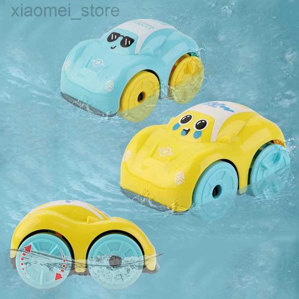 

3pscbath toys children water bath playing toys abs clockwork cartoon car vehicle baby bath toy children gift amphibian cars bathroom floatin