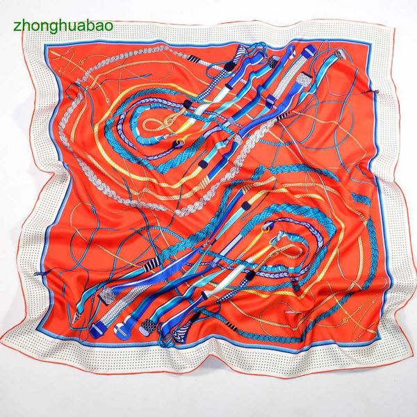 

hemres designer scarves spring new fashion women's elegant square mulberry silk twill scarf shawl, Blue;gray