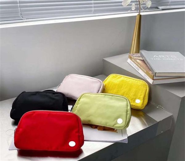 

lu waist bags men women sport runner fanny pack belly waist bum bag fitness running belt jogging211r4150464