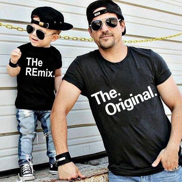 

family matching outfits the original remix daddy mom kids tshirt baby bodysuit look father son clothes fathers day gift 230518, Blue