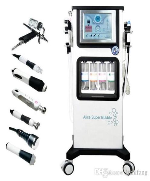 

7 in1 new super bubble hydrafacial machine facial spas care skin rejuvenation water peeling face skin pore cleaning hydro dermabra5915412, Black;white