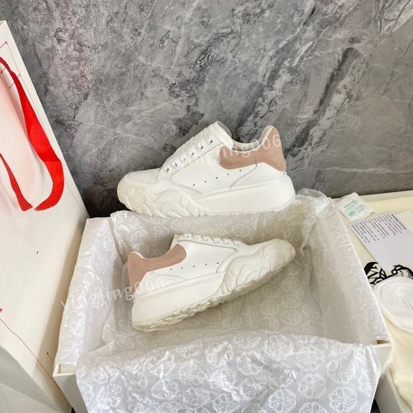 

brand designer platform womens quality casual shoes leather lace-up sneaker lady flat running trainers letters gym sneaker2023, Black