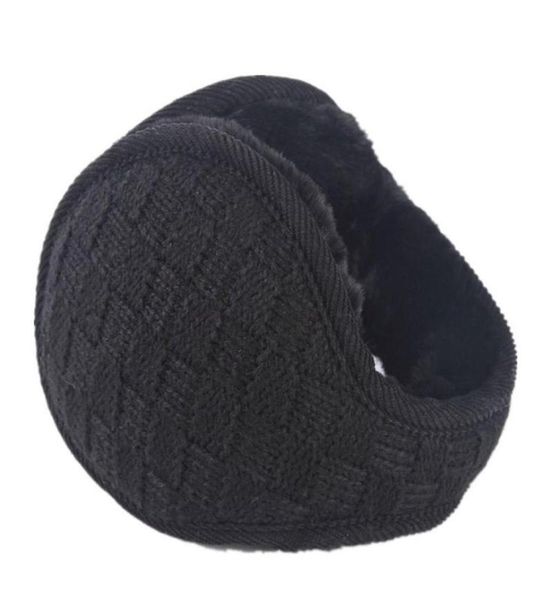 

ear muffs winter earmuffs warm knitted folding warmer faux plush muff back cover bag fur for men and women4182563, Blue;gray