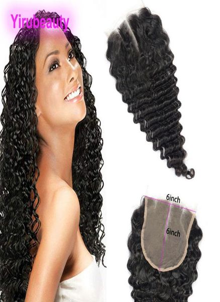 

malaysian 10a lace closure 6x6 human hair deep wave natural color 6x6 closures with baby hair extensions3249236, Black;brown