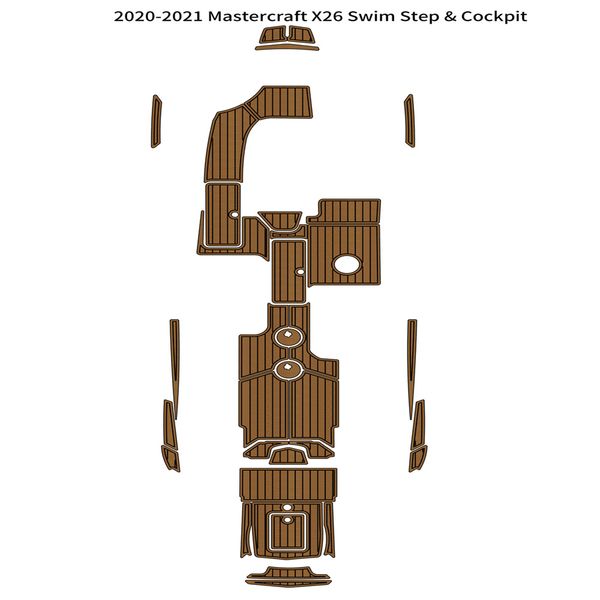 

2020-2021 mastercraft x26 swim platform cockpit pad boat eva foam teak floor mat