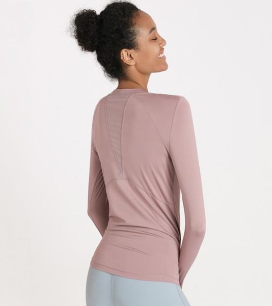 

yoga slim fit exercise long sleeve tshirt gym clothes women quick drying breathable yarn splicing yoga suit fitness shirt2635098, White;red