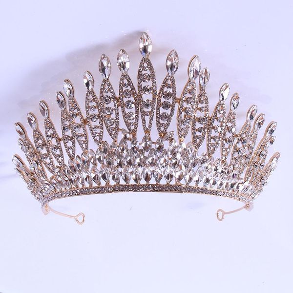 

jewellery royal crown accessories crystal wedding ornaments bride crown dance party birthday princess multiple colors dream extravagant blue, Silver