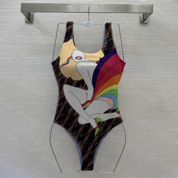 

23ss designer bathing suit bikini swimwear womens swimwear womens bikini two-sided wear girl pattern double ff letter print u-neck one-piece, White;black