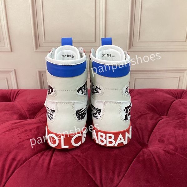 

new casual shoes mens designer leather lace-up sneakers fashion lady flat running letters shoes sneaker, Black